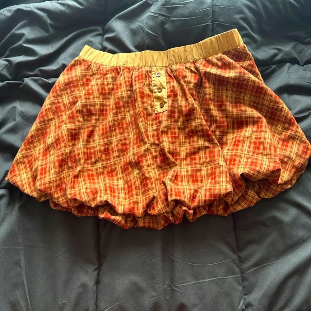 Plaid Bubble Skirt